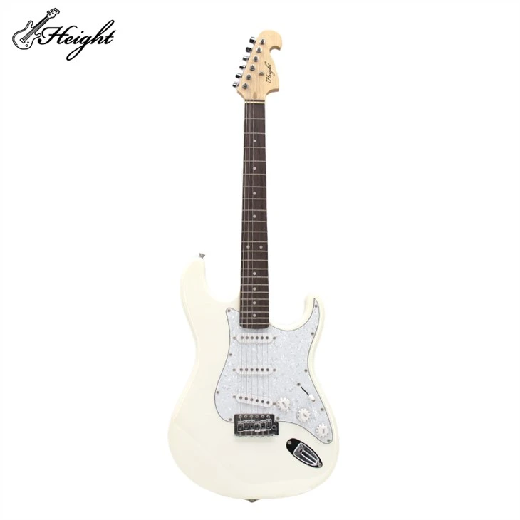 Nybörjare vit elgitarr Solid bas trä elgitarr