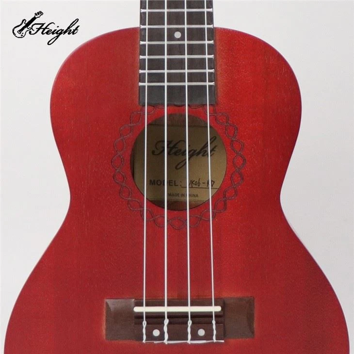 Red Color Matte Finish Concert Ukulele 21 23 26