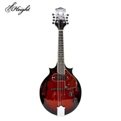 Röd elektrisk mandolininstrument Sapele Wood